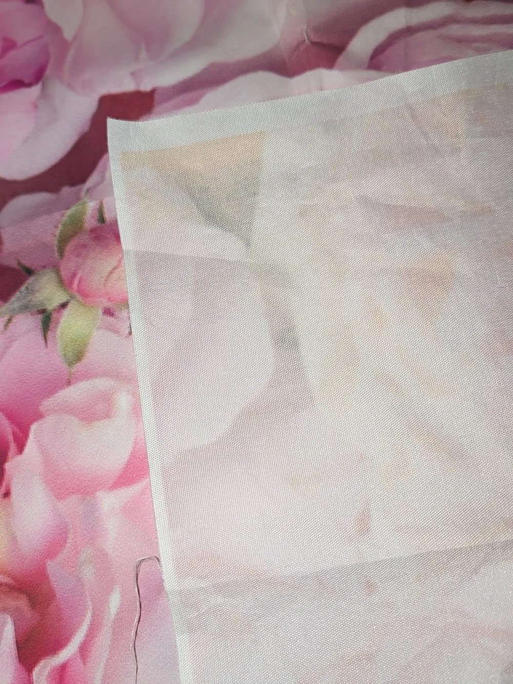 Pink Floral Print Nylon Fabric Panel 59